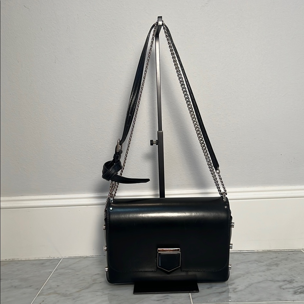 Jimmy Choo Black Leather Shoulder Bag/ Crossbody Bag